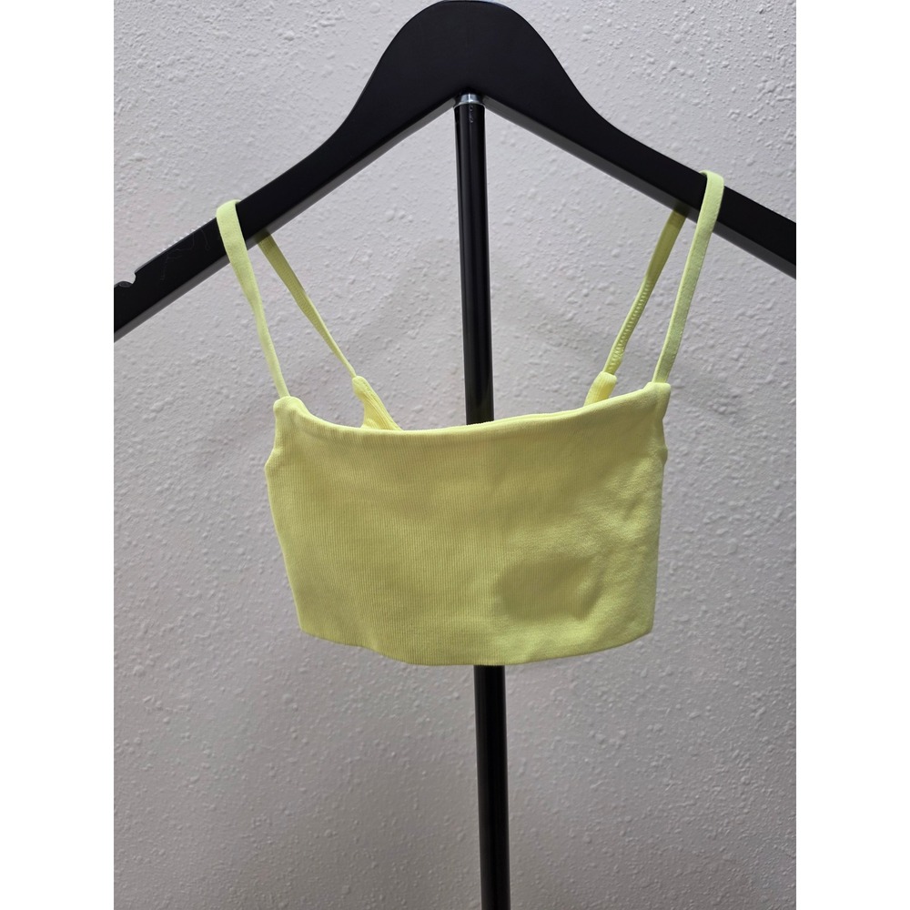 Intimately Free People Neon Yellow Ribbed Seamless Crop Cami Top XS/S